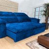 Sofá Retrátil Reclinável 2.30m - Modelo Holanda Azul